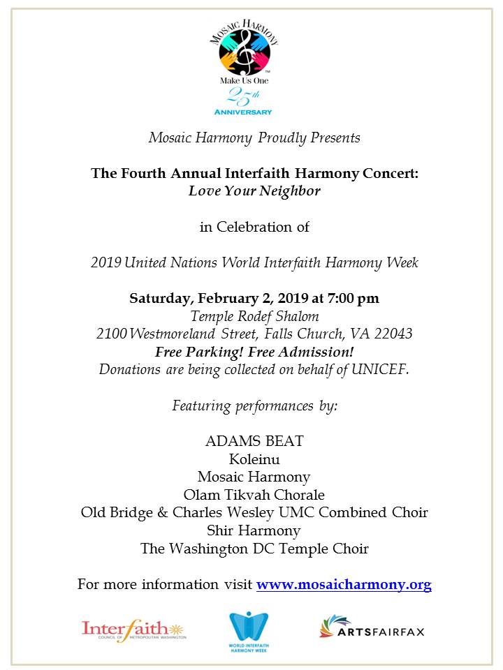 Interfaith Harmony Concert 2019